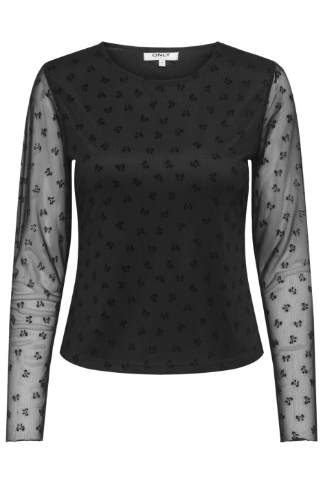 Only zwarte dames t-shirt | Vooraanzicht