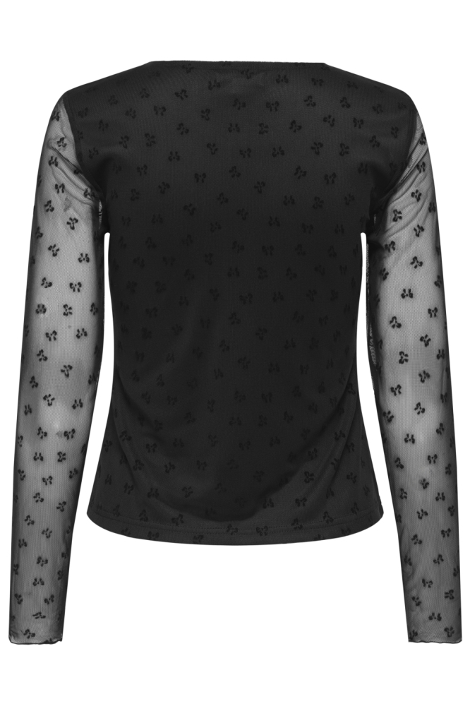 Only zwarte dames t-shirt | Achteraanzicht