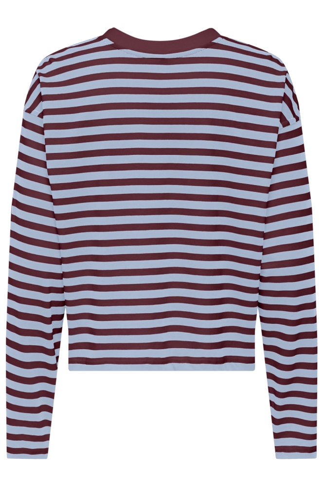 Only blauwe dames t-shirt | Achteraanzicht