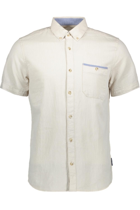 Tom Tailor beige heren overhemd | Vooraanzicht