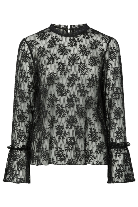 Pieces zwarte dames t-shirt | Vooraanzicht