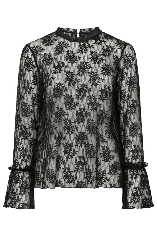 Pieces zwarte dames t-shirt | Vooraanzicht