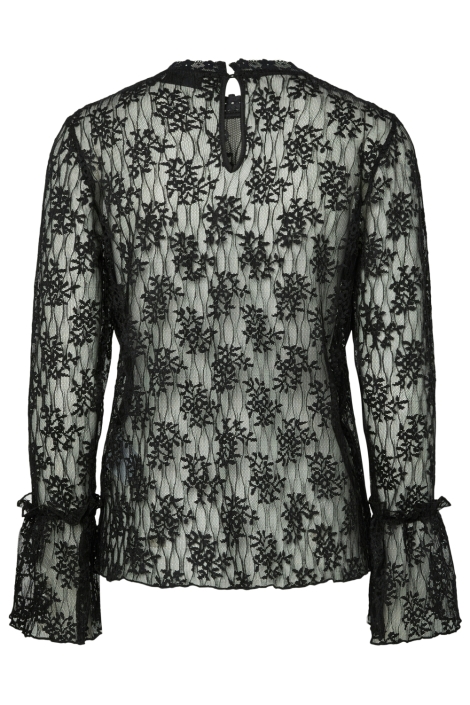 Pieces zwarte dames t-shirt | Achteraanzicht