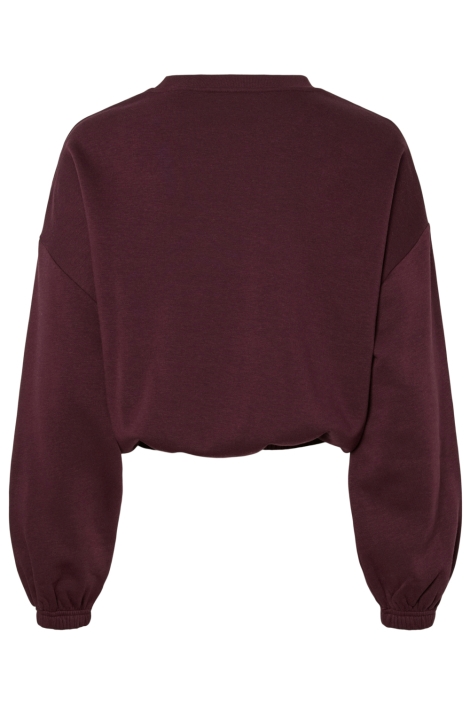 Pieces bordeaux dames sweater | Achteraanzicht