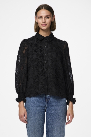 Pieces Blouse PCPINA LS SHIRT WVN BC 17154276 BLACK