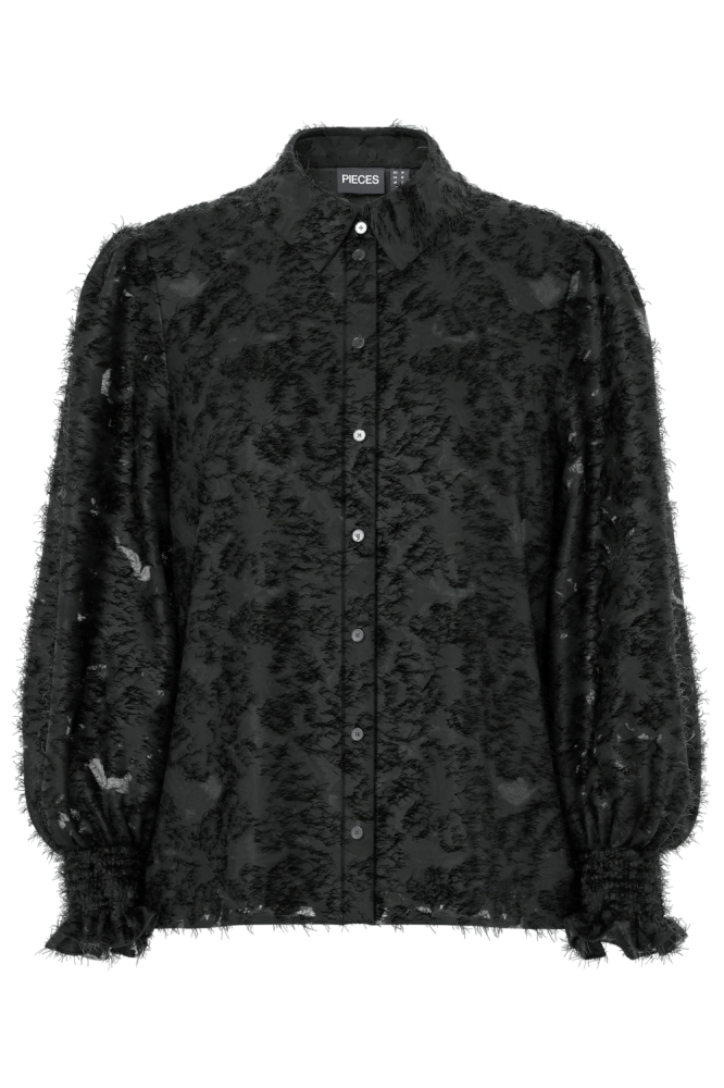 Pieces zwarte dames blouse | Vooraanzicht