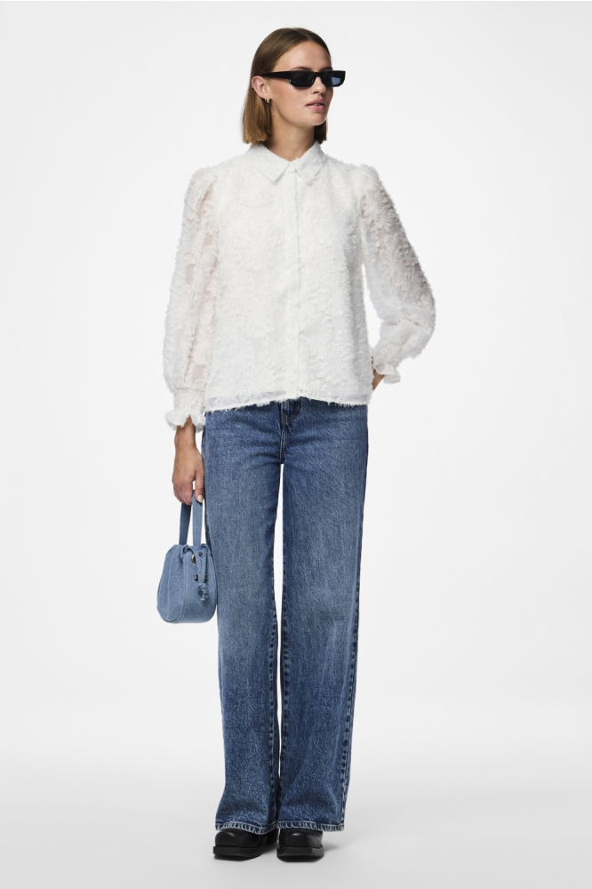 Pieces witte dames blouse | Model