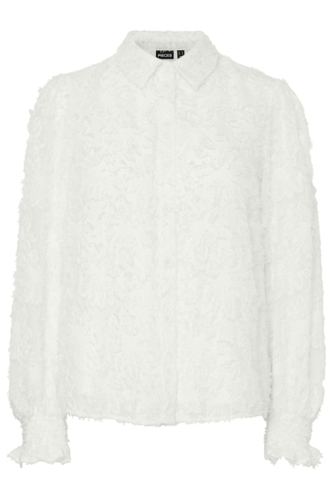 Pieces witte dames blouse | Vooraanzicht