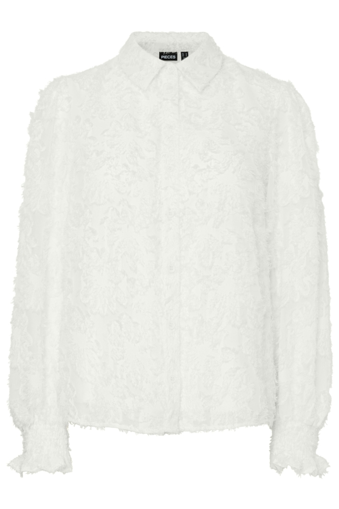 Pieces witte dames blouse | Vooraanzicht