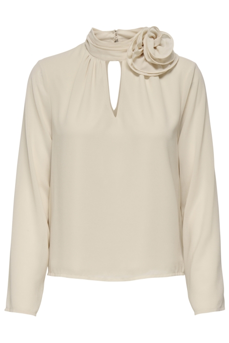 Jacqueline de Yong beige dames blouse | Vooraanzicht