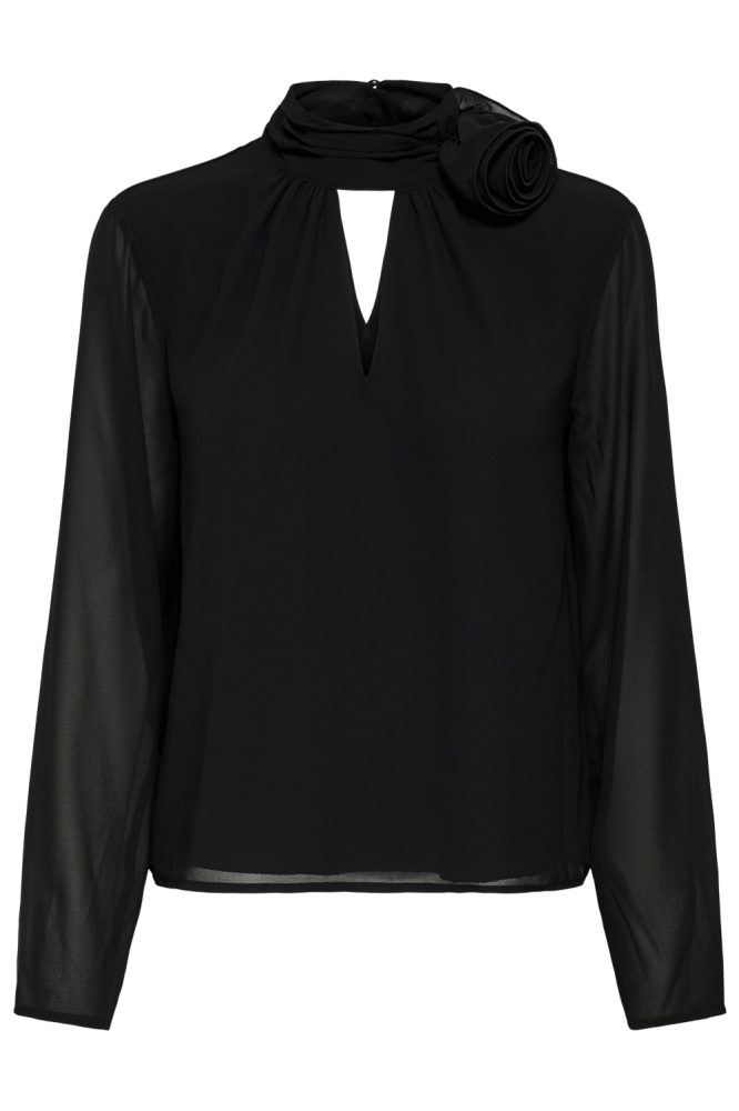 Jacqueline de Yong zwarte dames blouse | Vooraanzicht