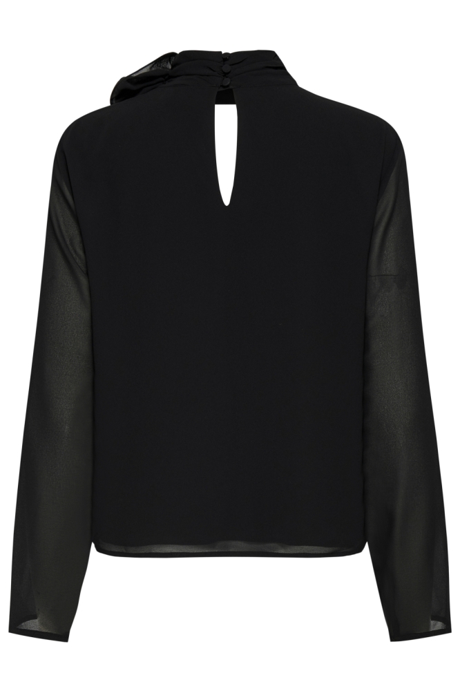 Jacqueline de Yong zwarte dames blouse | Achteraanzicht