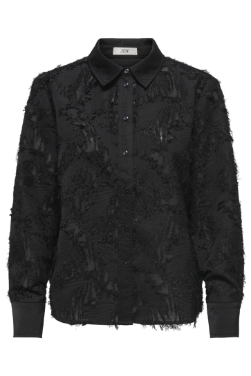 Jacqueline de Yong Blouse JDYTESS L/S CONTRAST LOOSE SHIRT WV 15358336 Black