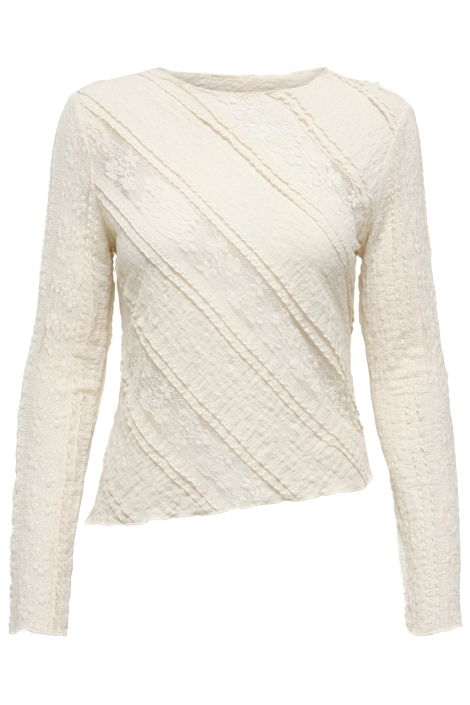 Only beige dames t-shirt | Vooraanzicht