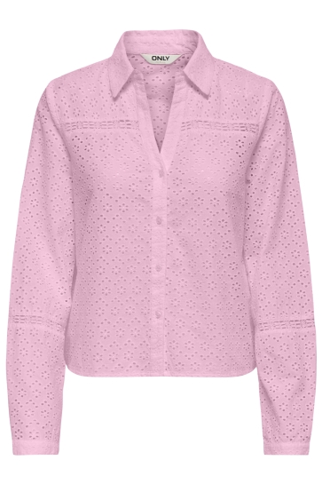 Only Blouse ONLANGUS L/S EMB SHIRT EX WVN 15368787 Pink Lady