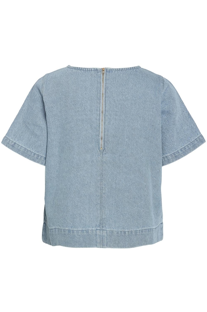 Noisy may blauwe dames t-shirt | Achteraanzicht