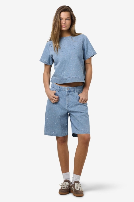 Noisy may blauwe dames t-shirt | Model