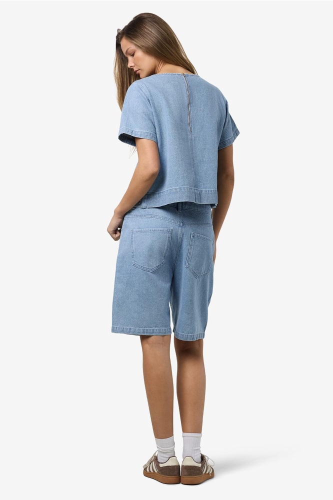 Noisy may blauwe dames t-shirt | Model