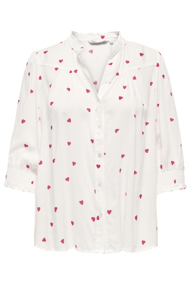 Only witte dames t-shirt | Vooraanzicht