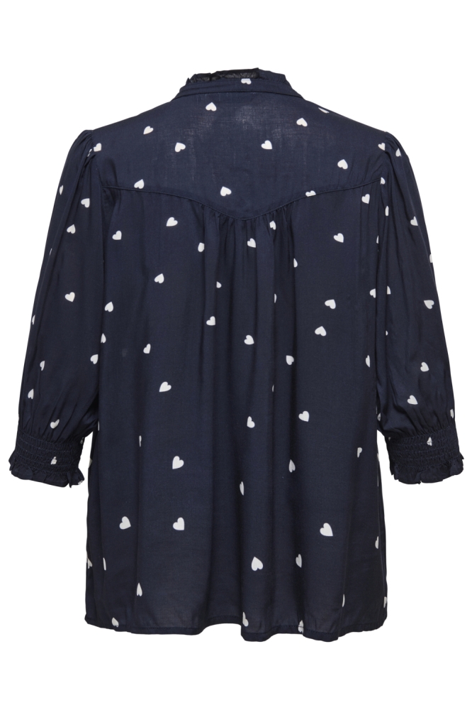 Only blauwe dames blouse | Achteraanzicht