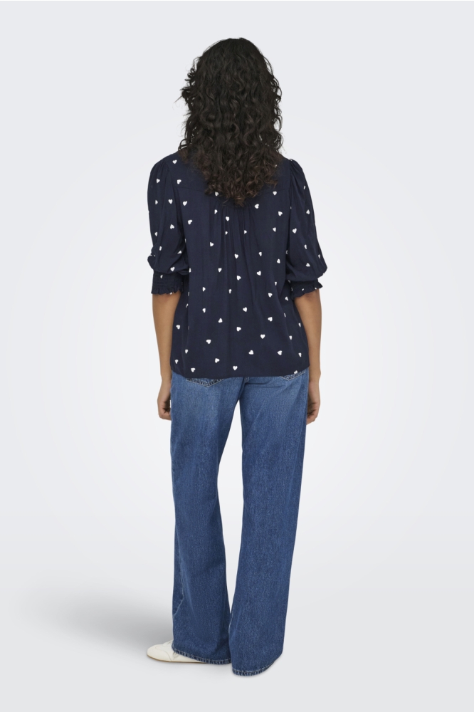 Only blauwe dames blouse | Model