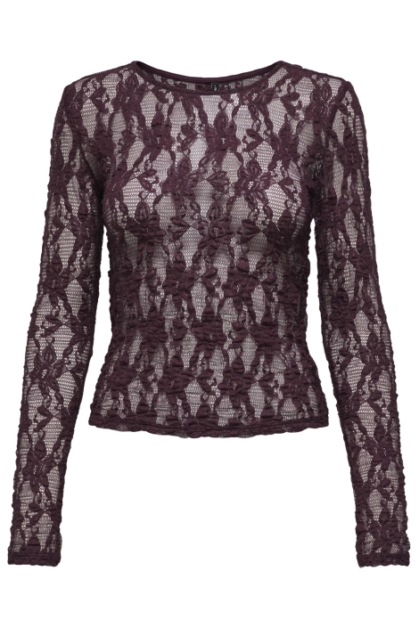 Only bordeaux dames t-shirt | Vooraanzicht