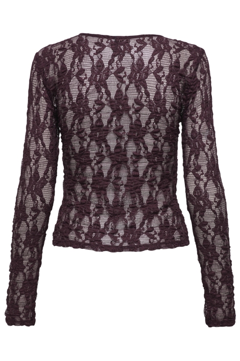 Only bordeaux dames t-shirt | Achteraanzicht