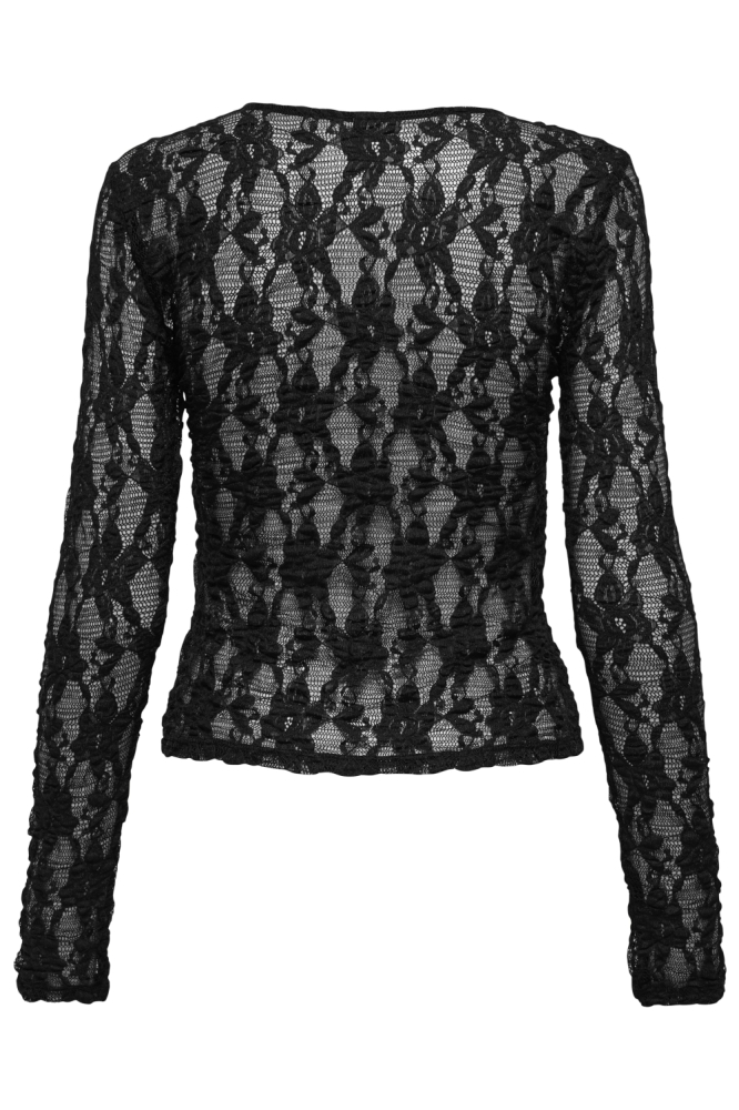 Only zwarte dames t-shirt | Achteraanzicht