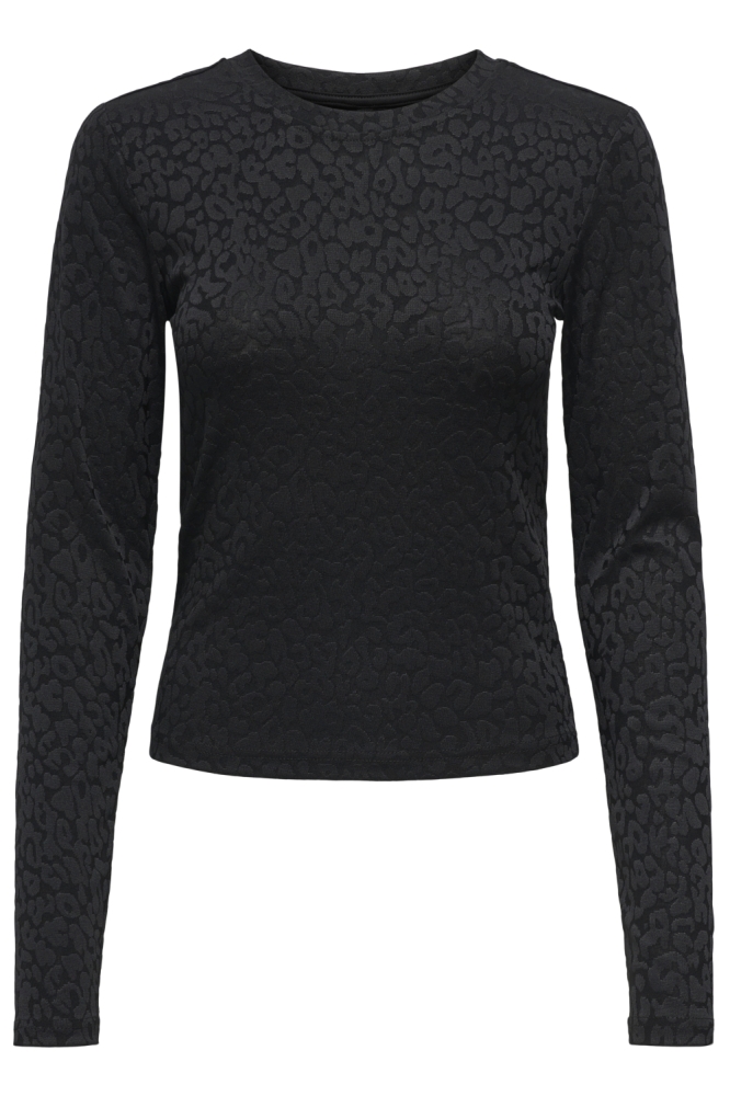 Only zwarte dames t-shirt | Vooraanzicht