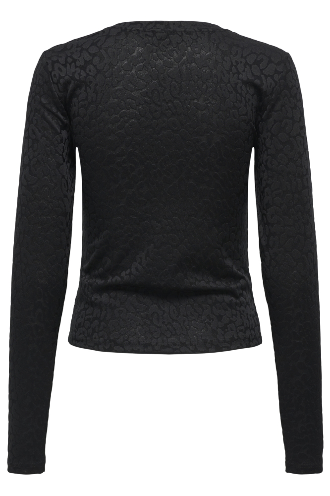 Only zwarte dames t-shirt | Achteraanzicht