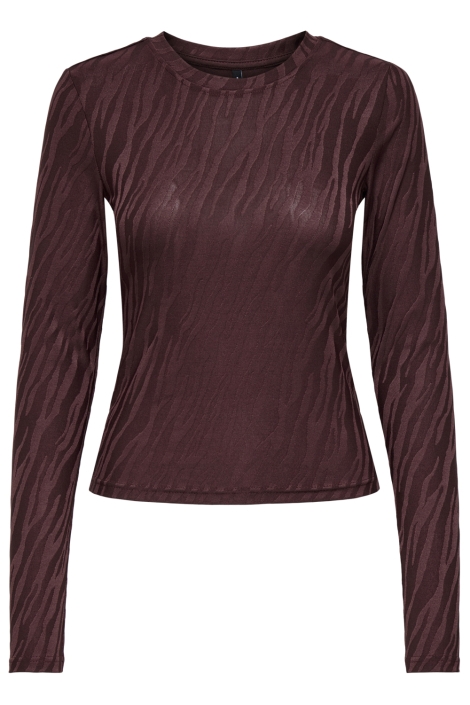 Only bruine dames t-shirt | Vooraanzicht