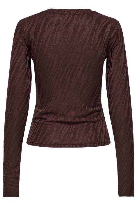 Only bruine dames t-shirt | Achteraanzicht