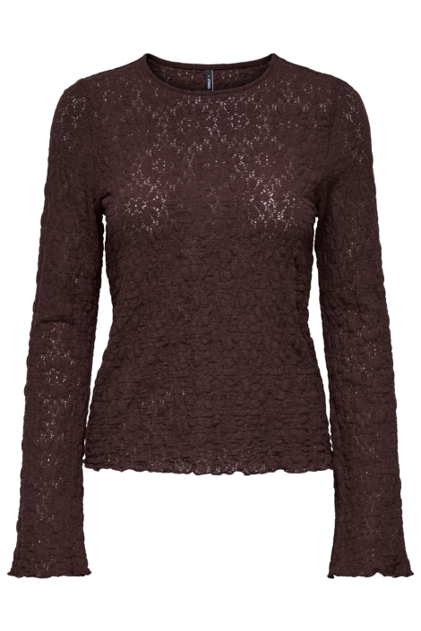 Only bruine dames t-shirt | Vooraanzicht