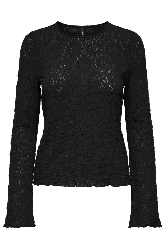 Only zwarte dames t-shirt | Vooraanzicht