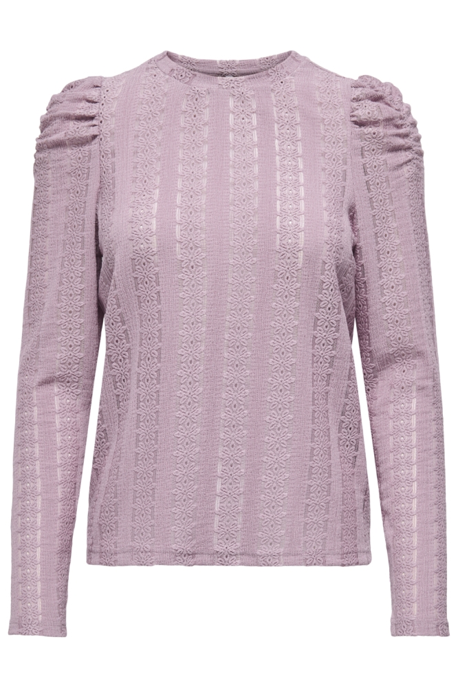 Only roze dames t-shirt | Vooraanzicht