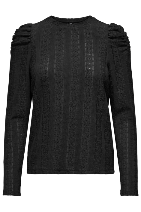 Only zwarte dames t-shirt | Vooraanzicht