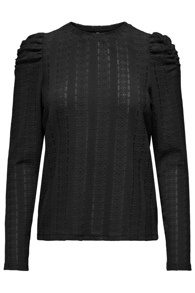 Only zwarte dames t-shirt | Vooraanzicht