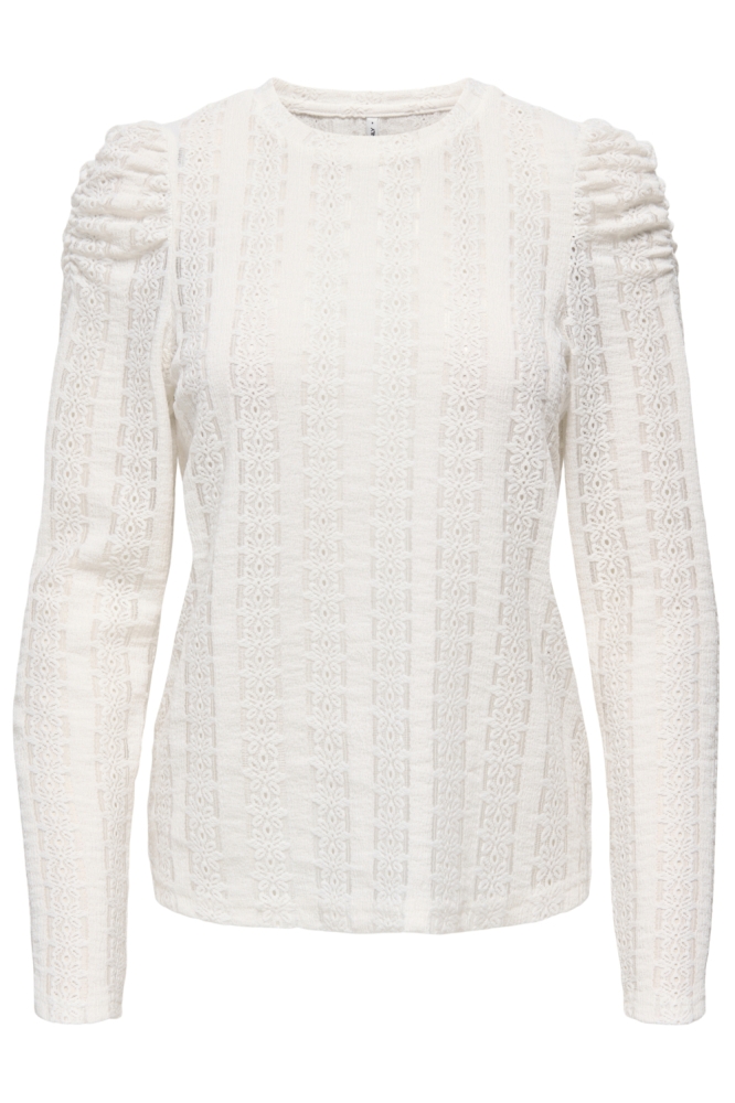 Only witte dames t-shirt | Vooraanzicht