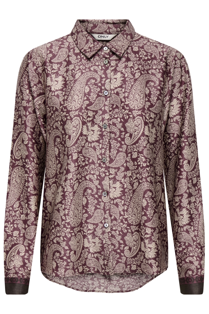 Only bordeaux dames blouse | Vooraanzicht