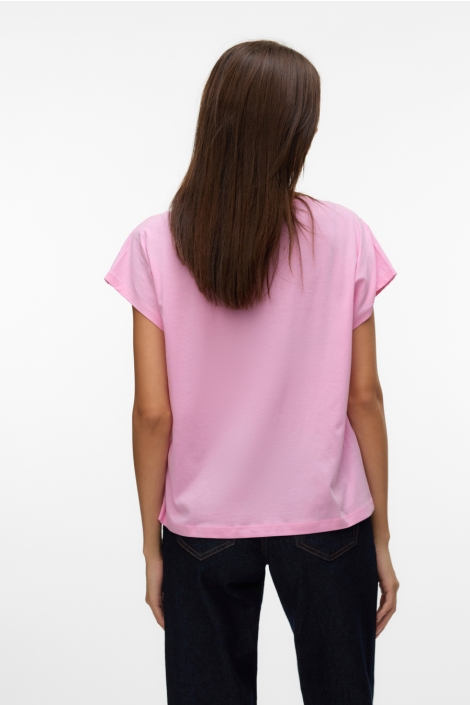 Vero Moda roze dames t-shirt | Achteraanzicht