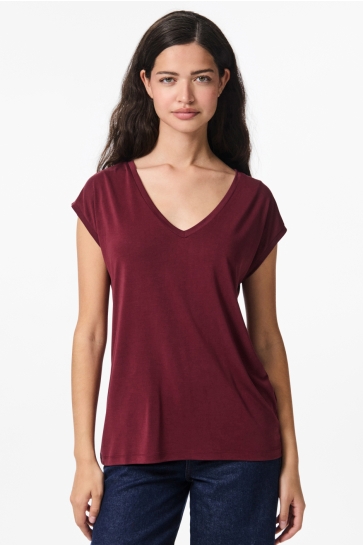 Pieces T-shirt PCKAMALA TEE NOOS BC 17095260 TAWNY PORT