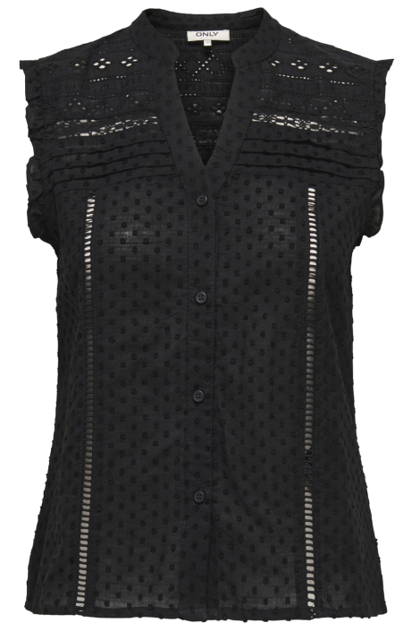 Only zwarte dames top | Vooraanzicht