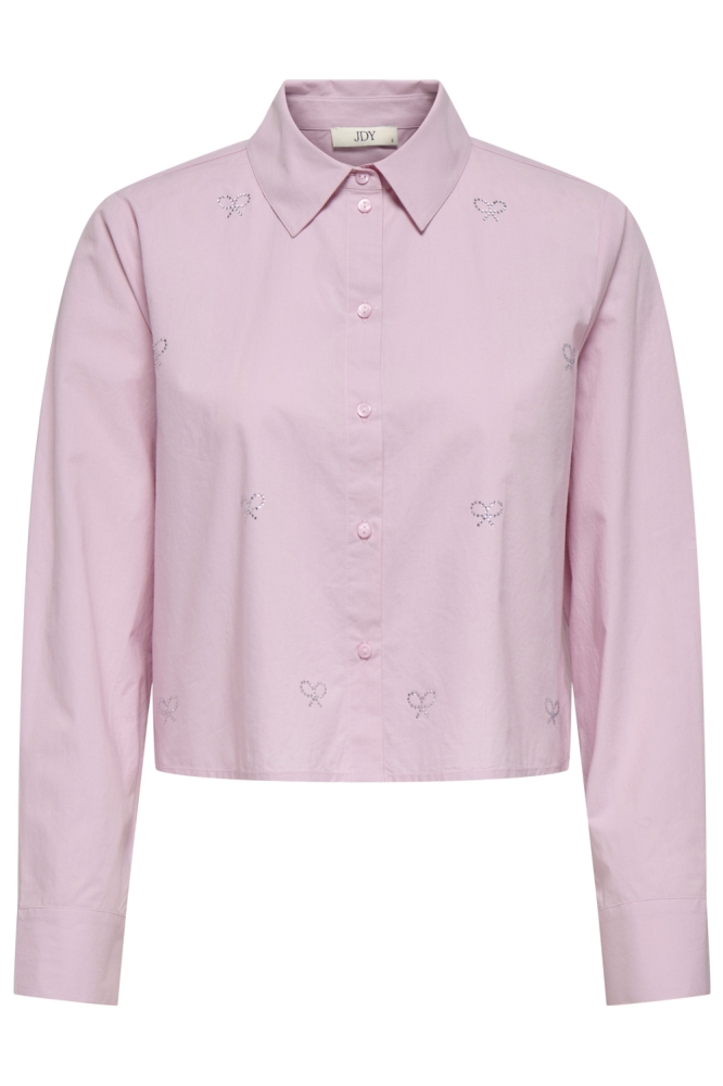 Jacqueline de Yong roze dames blouse | Vooraanzicht