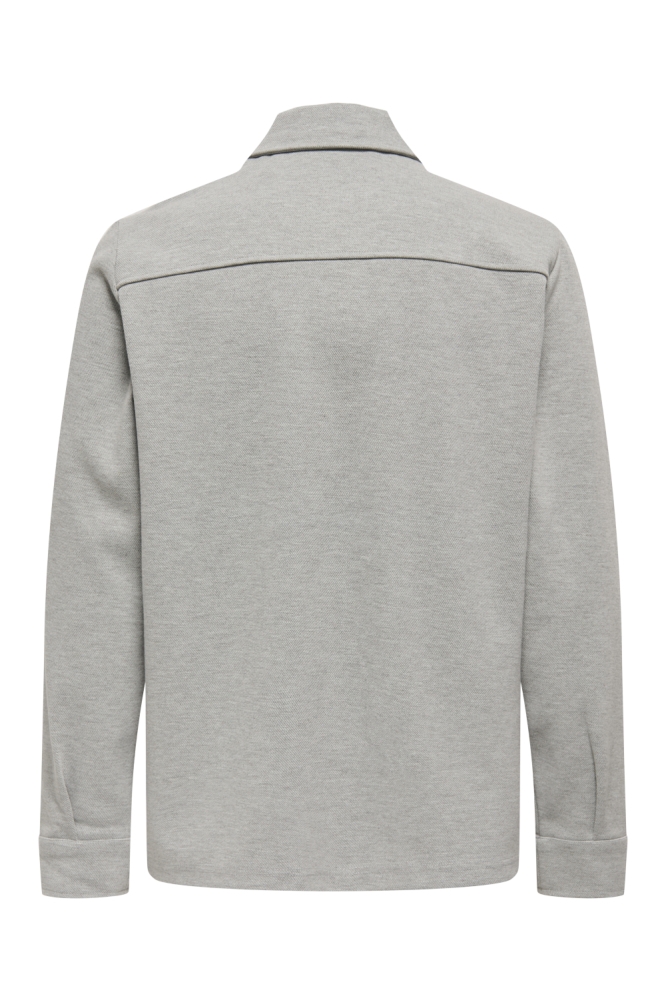 Only & Sons grijze heren overhemd | Achteraanzicht