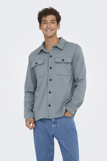 Only & Sons Overhemd ONSNEWKODYL OVERSHIRT SWEAT NOOS 22021279 Stormy Weather