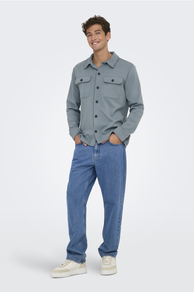 Only & Sons blauwe heren overhemd | Model