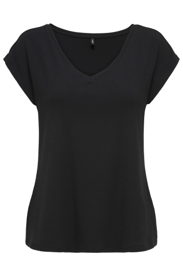 Only T-shirt ONL30 ARI S/S V-NECK TOP CS JRS 15367570 Black