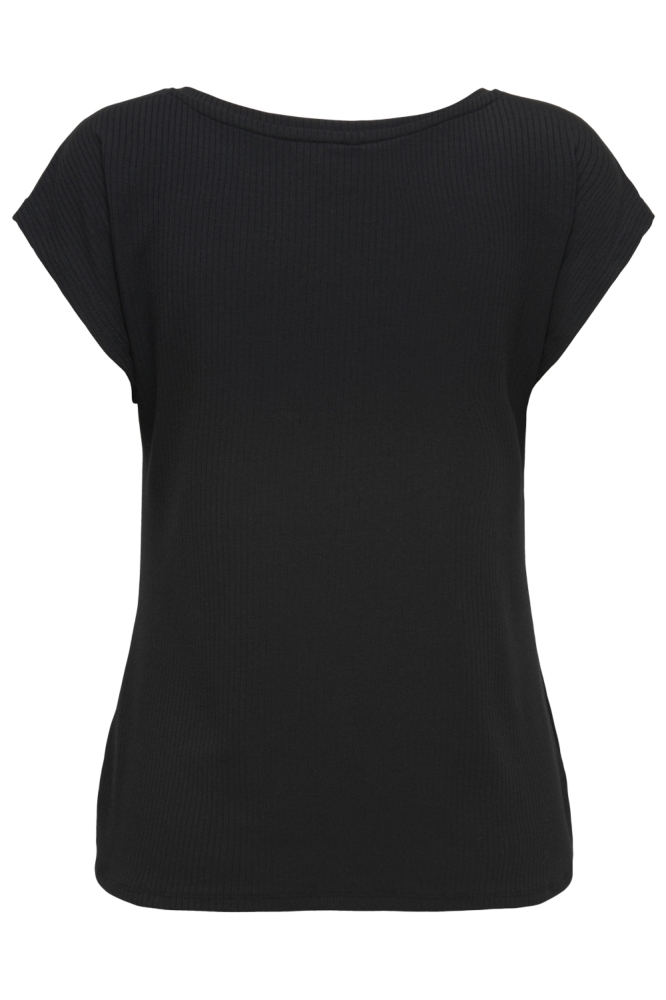 Only zwarte dames t-shirt | Achteraanzicht