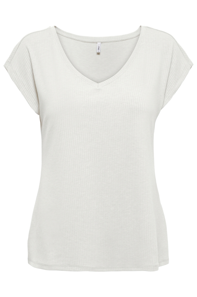 Only witte dames t-shirt | Vooraanzicht