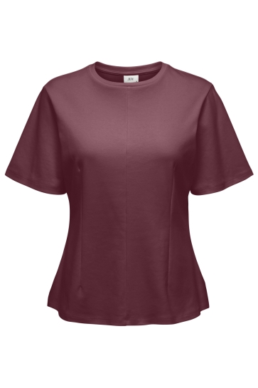 Jacqueline de Yong T-shirt JDYEVA S/S TOP JRS 15370716 Windsor Wine